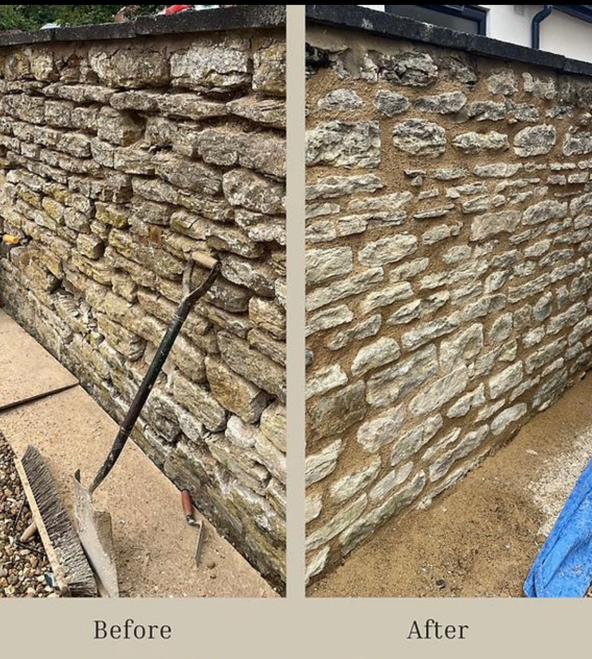 Stone Wall Before & After